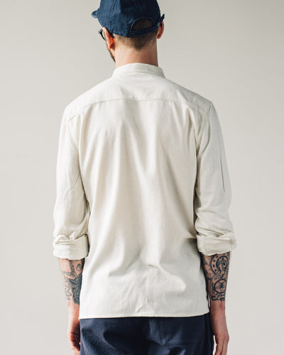 7115 Unisex Mandarin Long-sleeve, Off-White