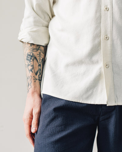 7115 Unisex Mandarin Long-sleeve, Off-White