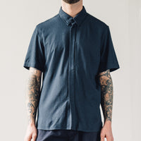 7115 Unisex Short Sleeve Side Pocket Shirt, Navy