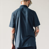 7115 Unisex Short Sleeve Side Pocket Shirt, Navy