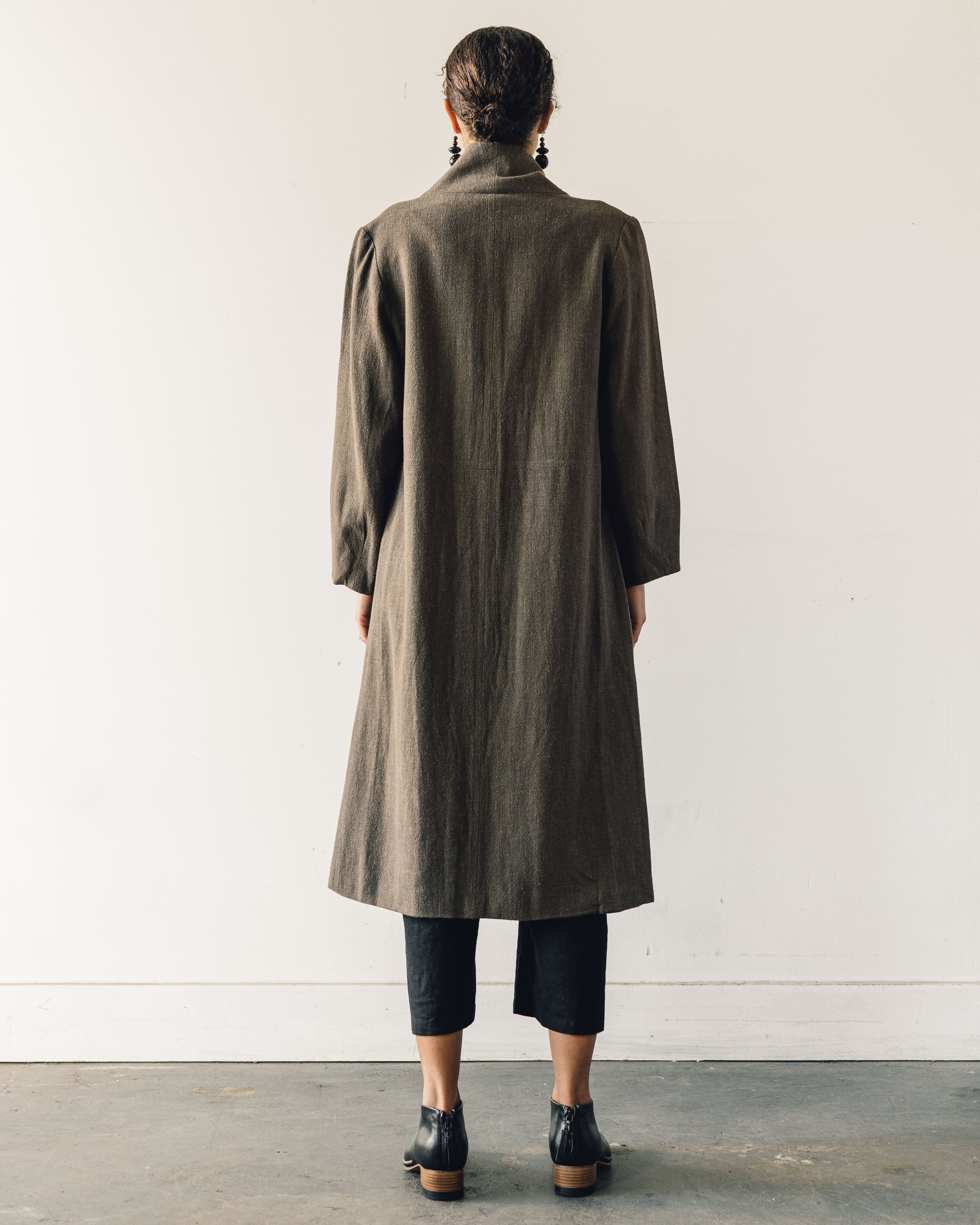 7115 Signature Open Fall Coat, Olive – Glasswing 7115 Signature Open Fall Coat, Olive – Glasswing