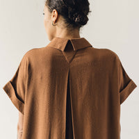 7115 Signature Shirt Maxi Dress, Rust