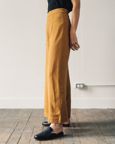 7115 Linen Wide-Legged Trouser, Sienna