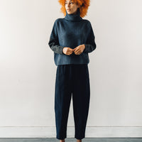 7115 Color-blocked Turtleneck, Navy