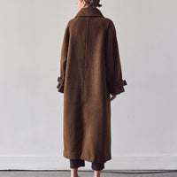7115 Balmacaan Wool Coat, Deep Walnut
