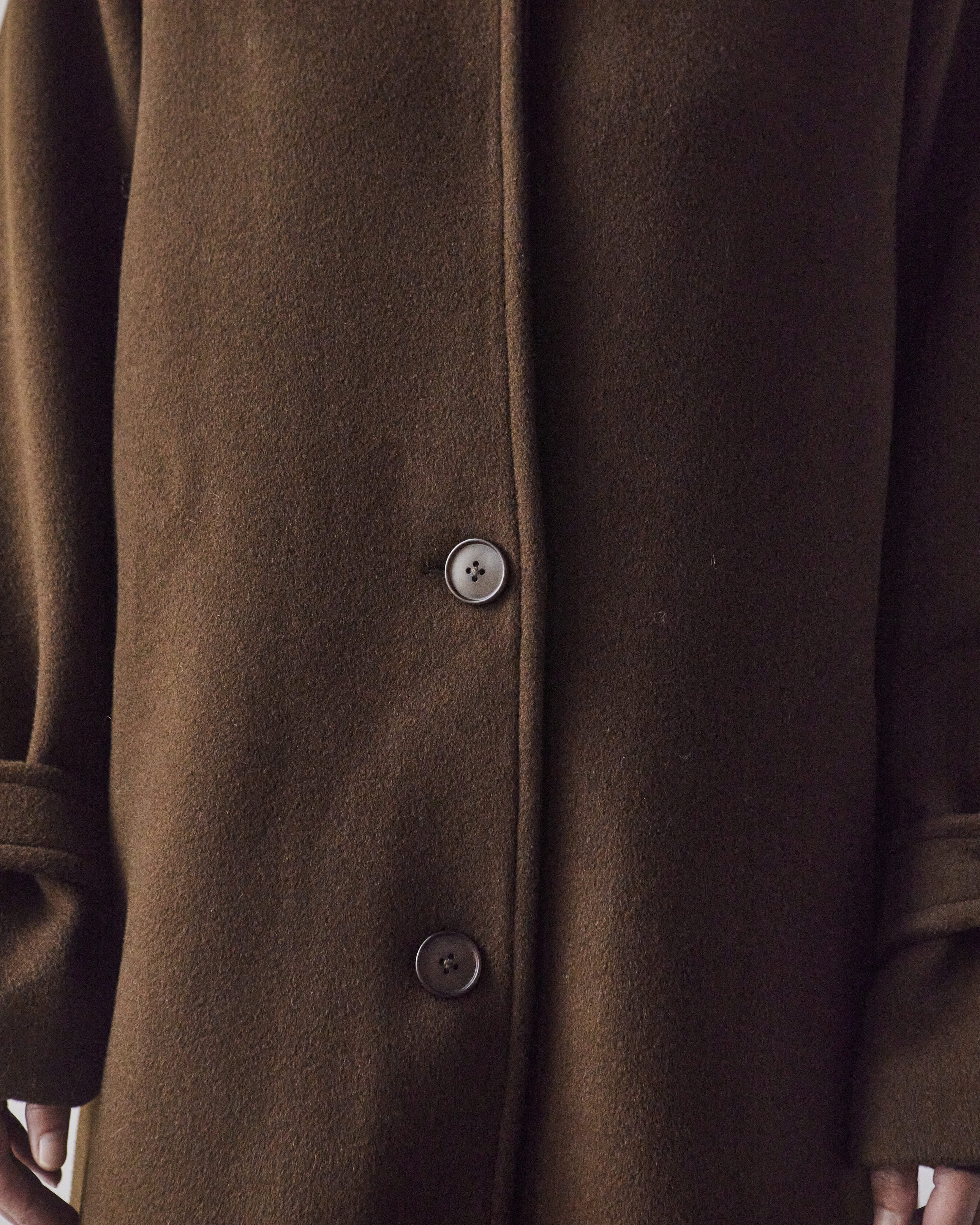 7115 Balmacaan Wool Coat, Deep Walnut – Glasswing 7115 Balmacaan Wool Coat, Deep Walnut – Glasswing