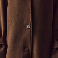 7115 Balmacaan Wool Coat, Deep Walnut