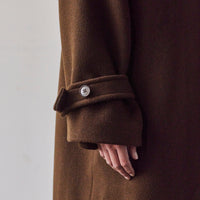 7115 Balmacaan Wool Coat, Deep Walnut