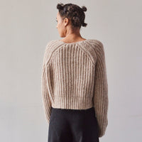 7115 Chunky Cropped Sweater, Frizzy Oatmeal