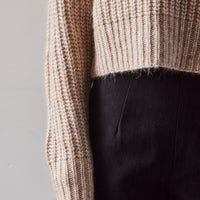 7115 Chunky Cropped Sweater, Frizzy Oatmeal