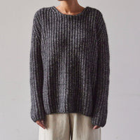 7115 Chunky Fisherman Sweater, Frizzy Black kit