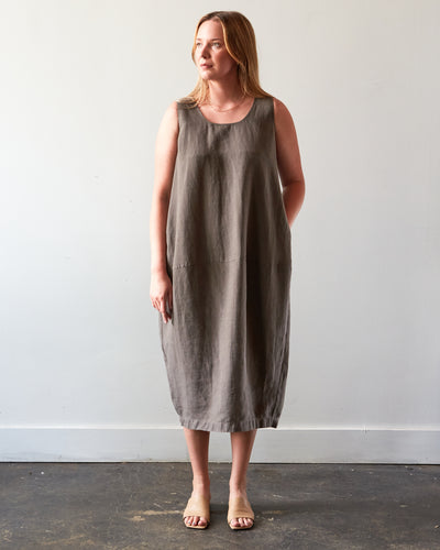 7115 Cocoon Tent Dress, Dark Oak