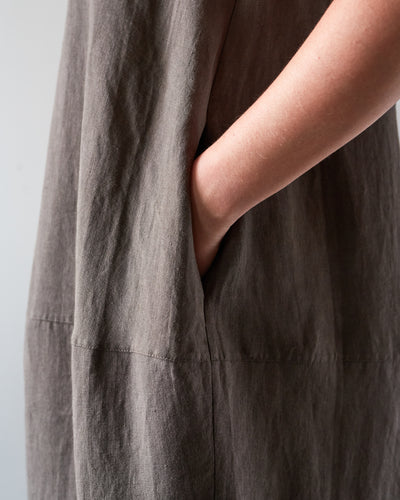 7115 Cocoon Tent Dress, Dark Oak
