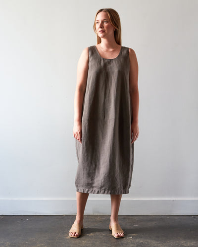 7115 Cocoon Tent Dress, Dark Oak