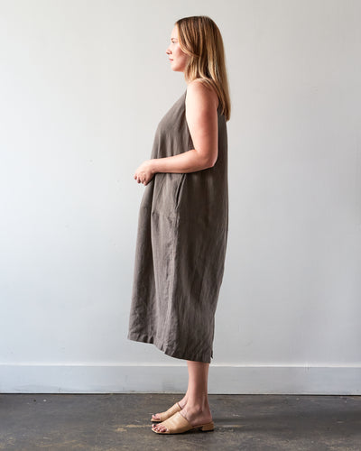 7115 Cocoon Tent Dress, Dark Oak