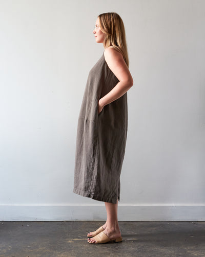 7115 Cocoon Tent Dress, Dark Oak