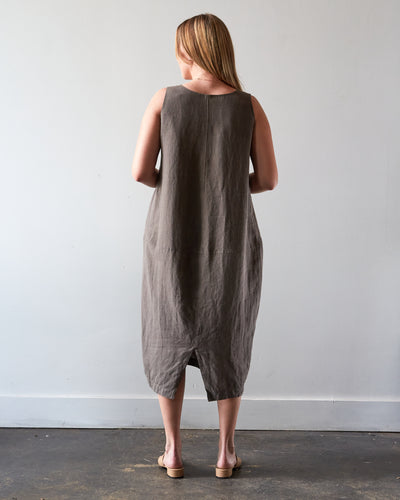 7115 Cocoon Tent Dress, Dark Oak