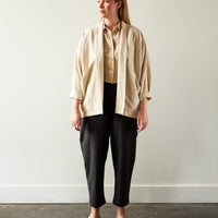 7115 Cropped Button Down Shirt, Mustard Noise