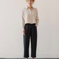 7115 Gauze 3/4 Cropped Shirt Jacket, Oatmeal