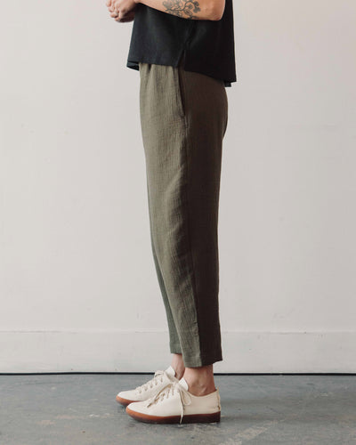 7115 Gauze Elastic Pull-Up Trouser, Deep Moss