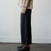 7115 Heavy Canvas Wide-Legged Trouser, Black
