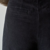 7115 Heavy Canvas Wide-Legged Trouser, Black