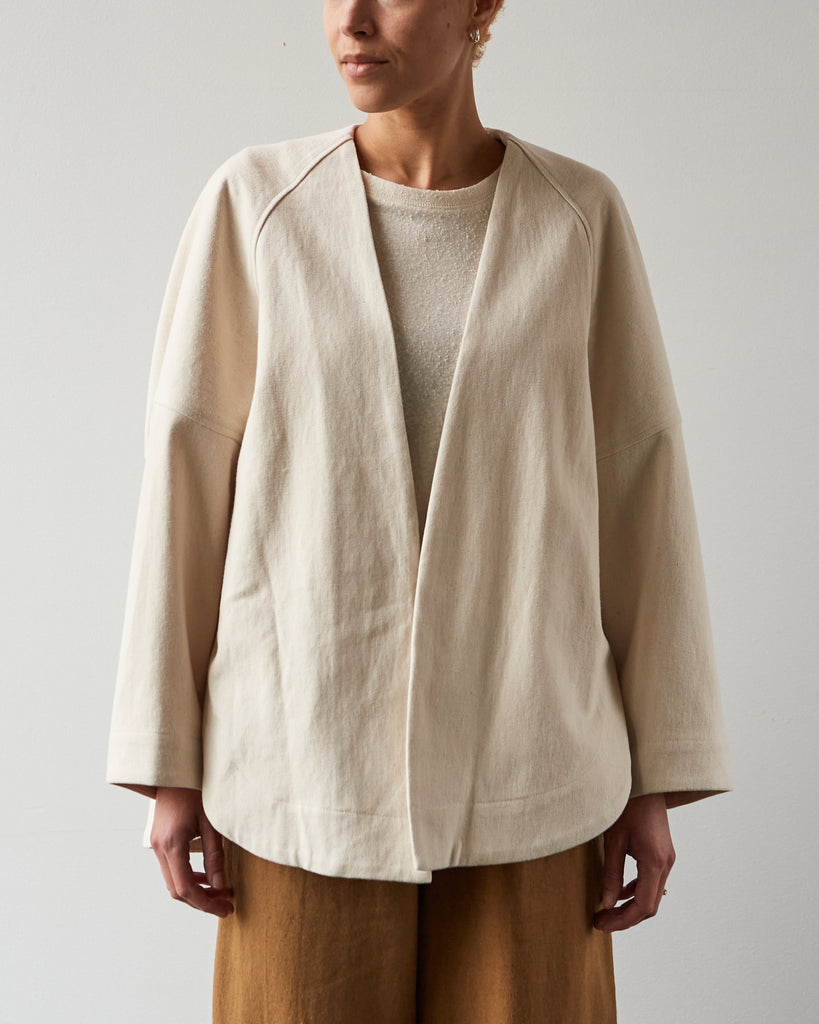 7115 Lantern Sleeves Jacket, Off-White | Glasswing