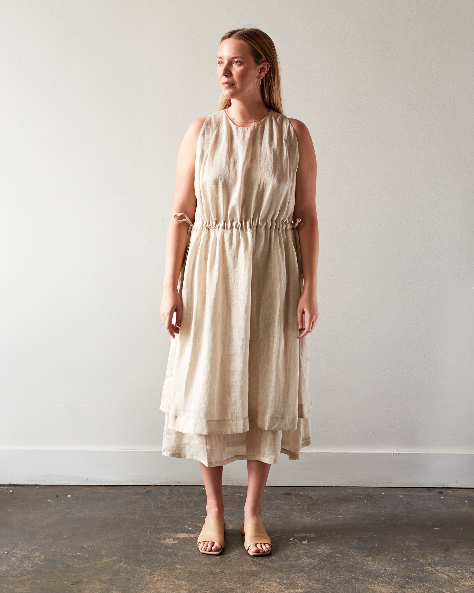7115 Layered Summer Dress, Wheat