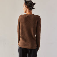 7115 Molly Everyday Crewneck Sweater, Brown