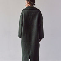 7115 Oversized Wool Coat, Dark Moss