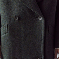 7115 Oversized Wool Coat, Dark Moss