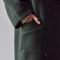 7115 Oversized Wool Coat, Dark Moss