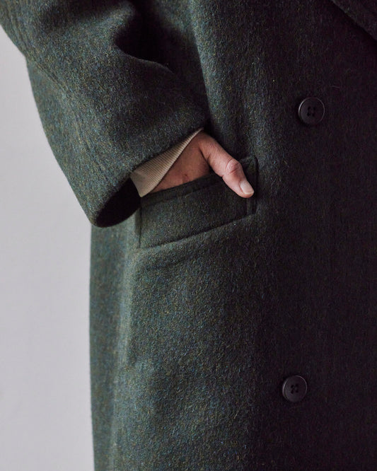 7115 Oversized Wool Coat, Dark Moss