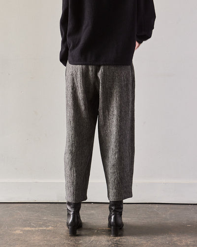 7115 Pleated Trouser, Black Noise