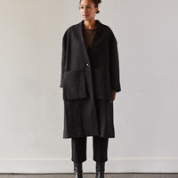 7115 Pockets Long Coat, Charcoal