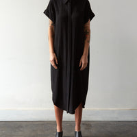 7115 Signature Shirt Maxi Dress, Black