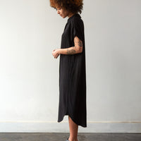 7115 Signature Shirt Maxi Dress, Black