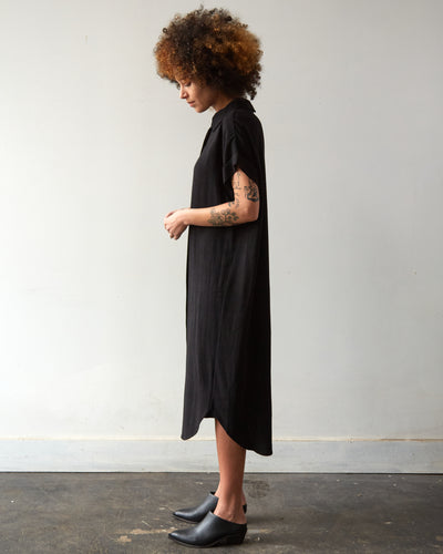 7115 Signature Shirt Maxi Dress, Black