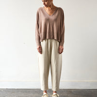 7115 Summer V-Neck Sweater, Taupe