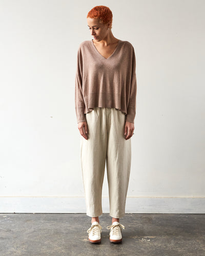 7115 Summer V-Neck Sweater, Taupe