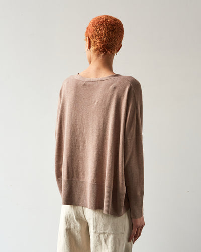 7115 Summer V-Neck Sweater, Taupe