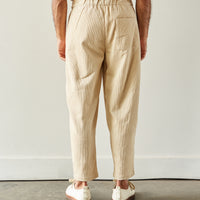 7115 Unisex Corduroy Elastic Pull-Up Trouser, Antique White