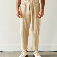 7115 Unisex Corduroy Elastic Pull-Up Trouser, Antique White