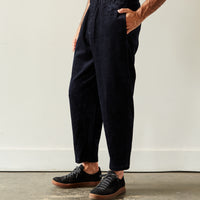 7115 Unisex Corduroy Elastic Pull-Up Trouser, Navy Black