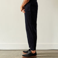 7115 Unisex Corduroy Elastic Pull-Up Trouser, Navy Black