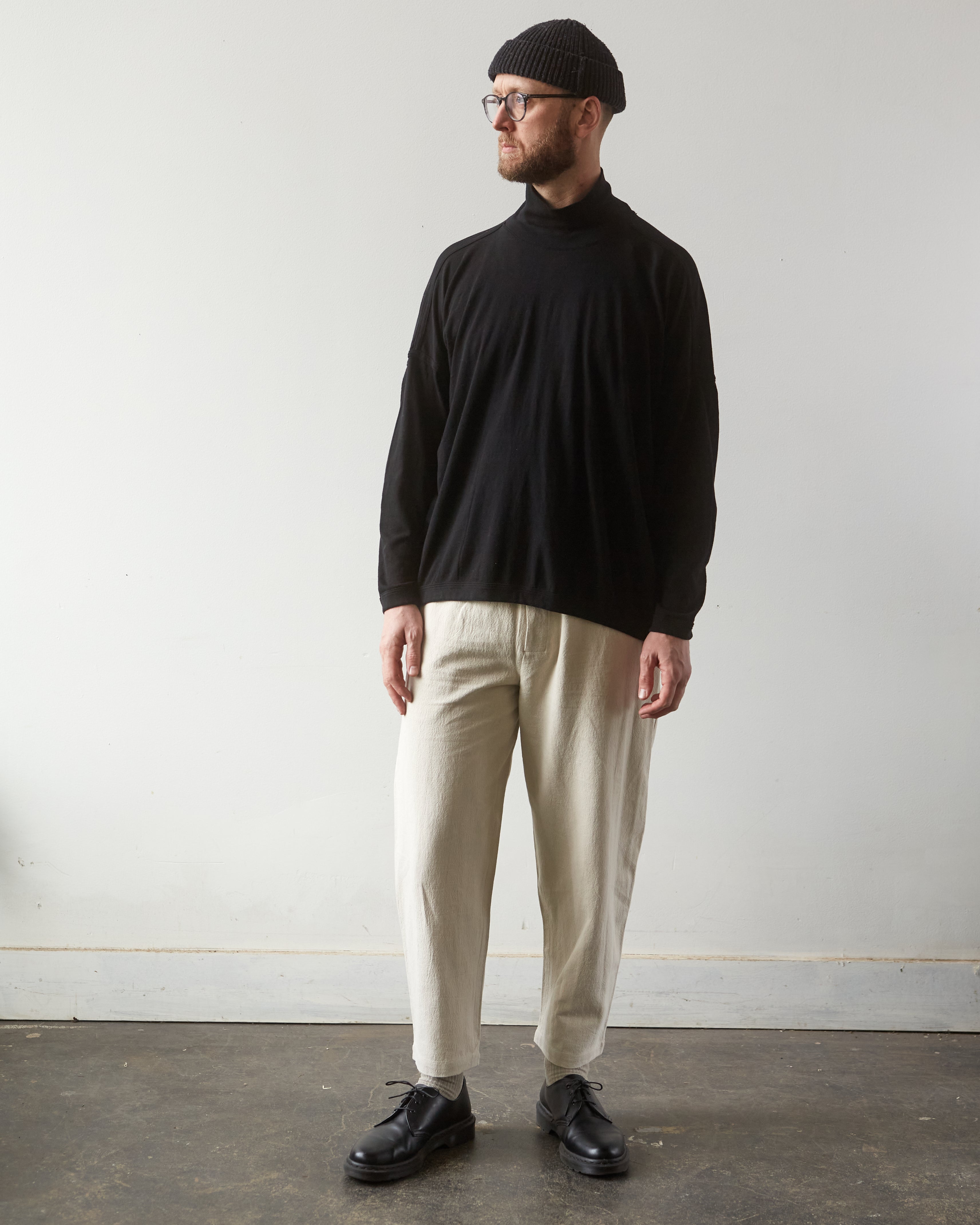 7115 Unisex Elastic Pull-Up Trouser, Canvas Oatmeal – Glasswing