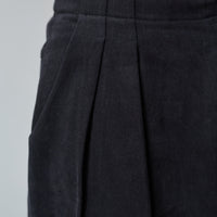 7115 Unisex Heavy Canvas Pleated Trouser, Black