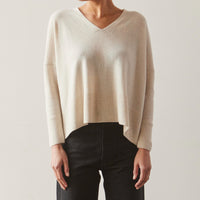 7115 V-Neck Sweater, Off-White