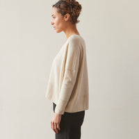 7115 V-Neck Sweater, Off-White