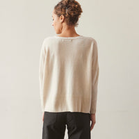 7115 V-Neck Sweater, Off-White